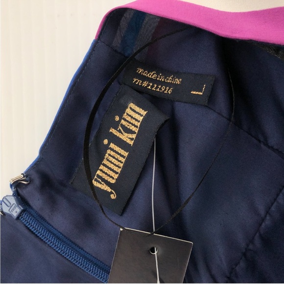 Yumi Kim Multicolor  striped 100% silk Strapless Dress size large - Picture 5 of 10